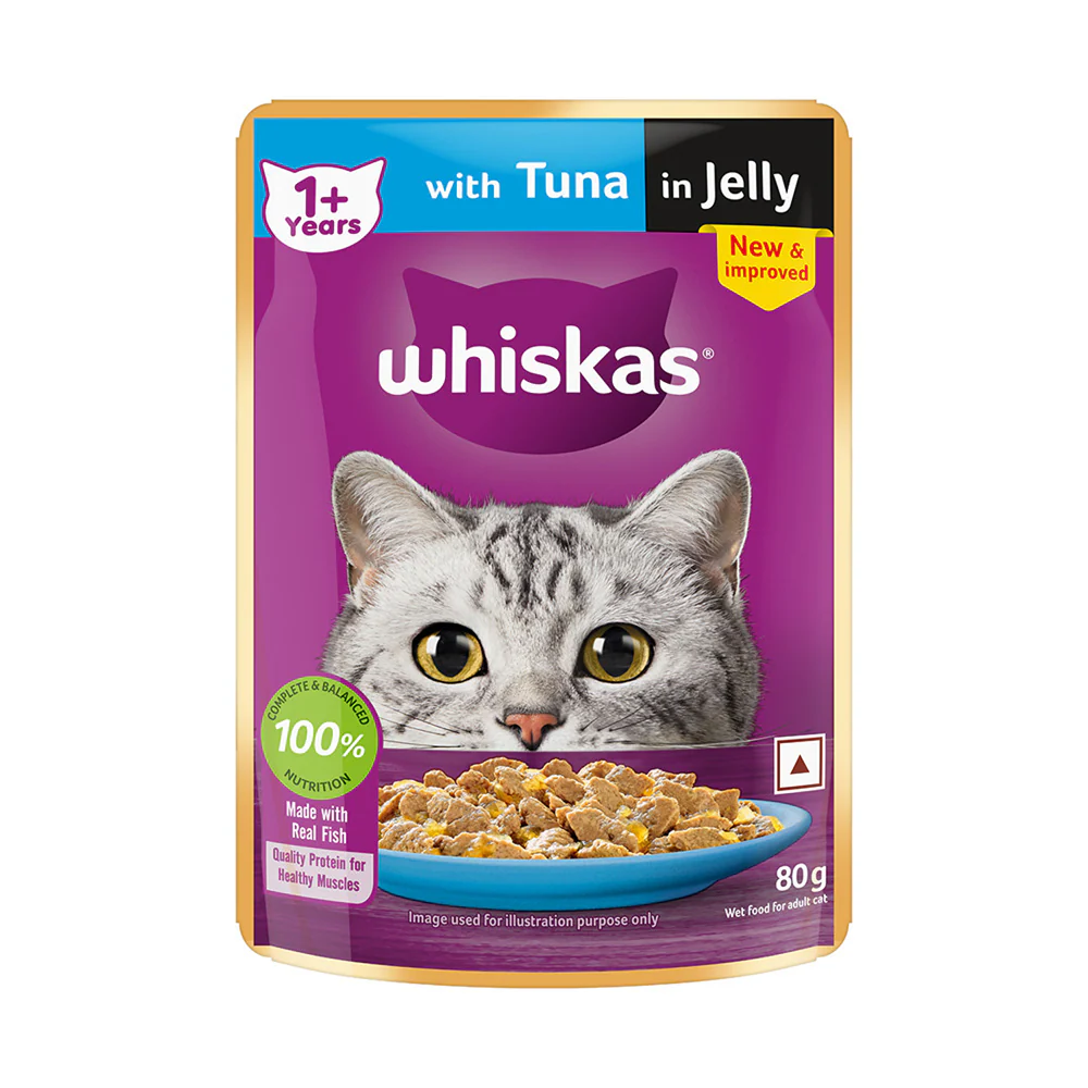 Whiskas Tuna in Jelly, Chicken and Salmon in Gravy Meal Adult Cat Wet Food - Image 2