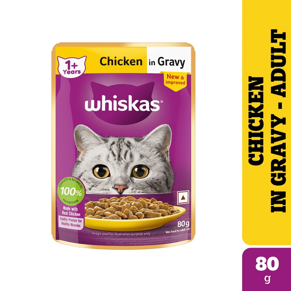 Whiskas Tuna in Jelly, Chicken and Salmon in Gravy Meal Adult Cat Wet Food - Image 30