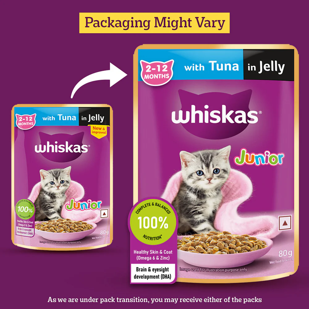 Whiskas Tuna in Jelly Kitten Cat Wet Food (80g) - Image 20