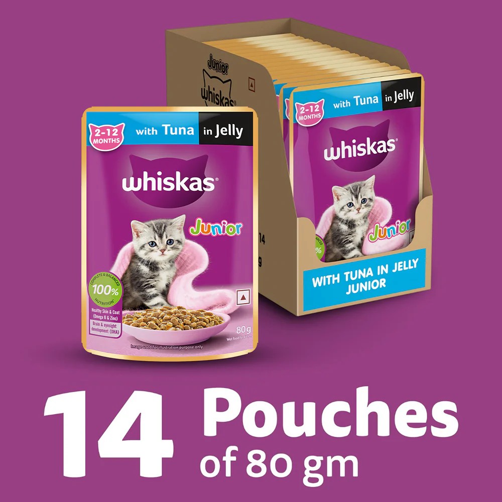 Whiskas Tuna in Jelly Kitten Cat Wet Food (80g) - Image 21