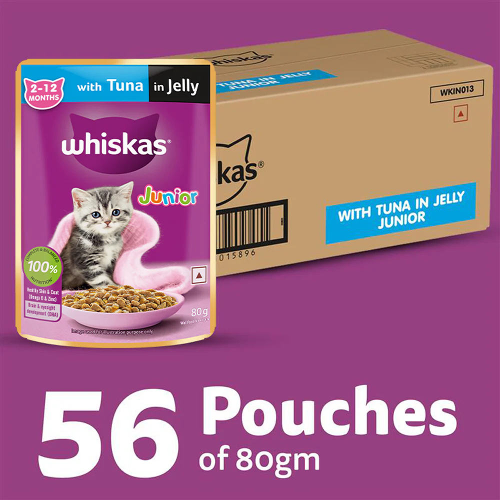 Whiskas Tuna in Jelly Kitten Cat Wet Food (80g) - Image 22