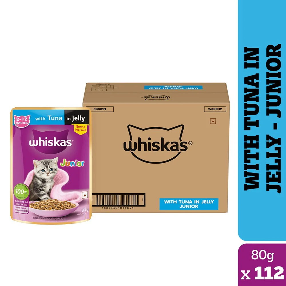 Whiskas Tuna in Jelly Kitten Cat Wet Food (80g) - Image 25