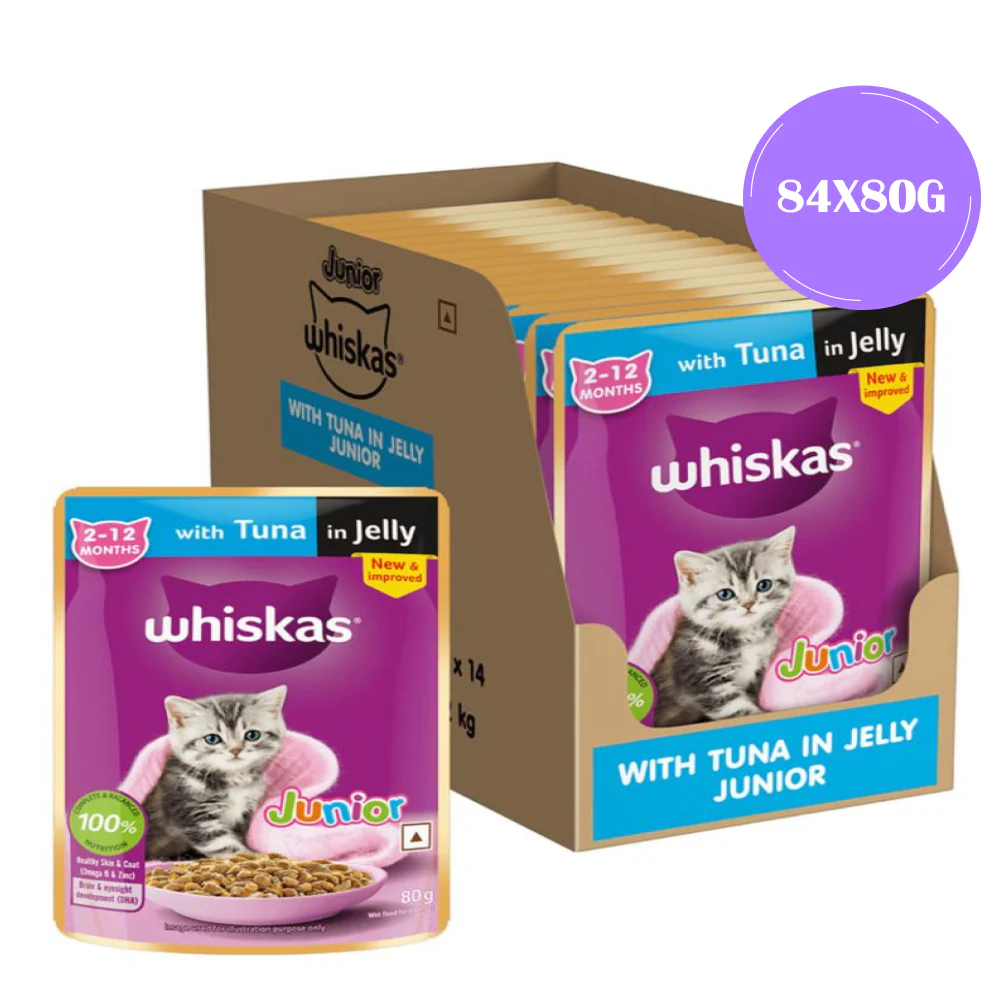 Whiskas Tuna in Jelly Kitten Cat Wet Food (80g) - Image 21
