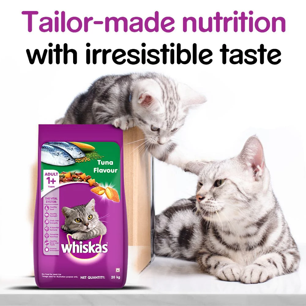 Whiskas Tuna in Jelly Meal Adult Cat Wet Food and Tuna Flavour Adult Cat Dry Food Combo - Image 3