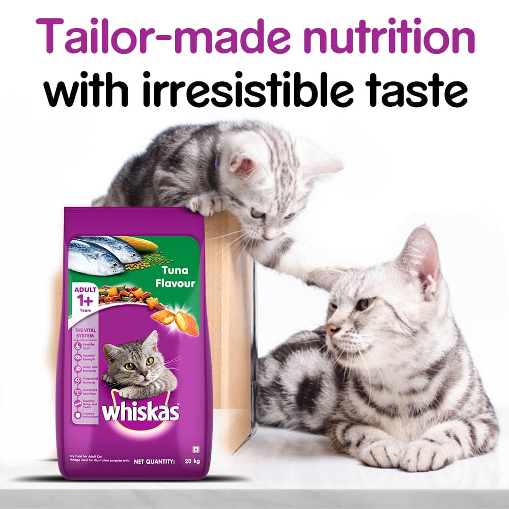 Whiskas Tuna in Jelly Meal Adult Cat Wet Food and Tuna Flavour Adult Cat Dry Food Combo - Image 5