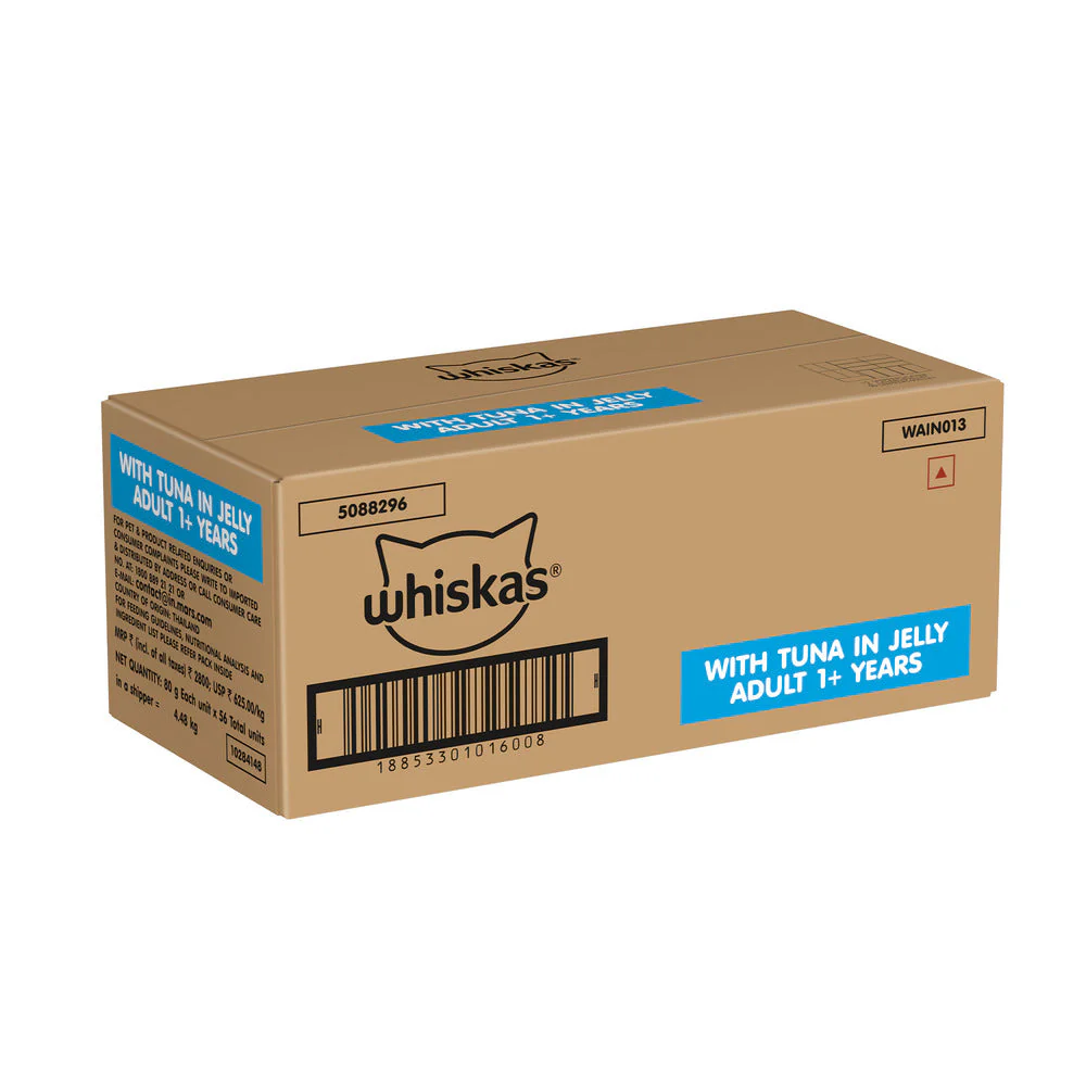 Whiskas Tuna in Jelly Meal and Chicken With Salmon Wakame Seaweed in Gravy Tasty Mix Adult Cat Wet Food Combo - Image 19