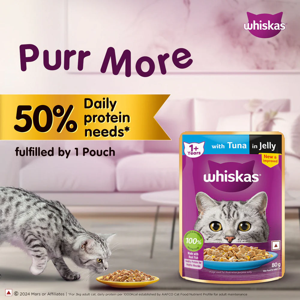 Whiskas Tuna in Jelly Meal and Chicken Gravy Adult Cat Wet Food Combo - Image 5