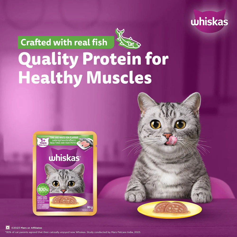 Whiskas Tuna & White Fish Adult (1+ Years) Cat Wet Food - Image 5