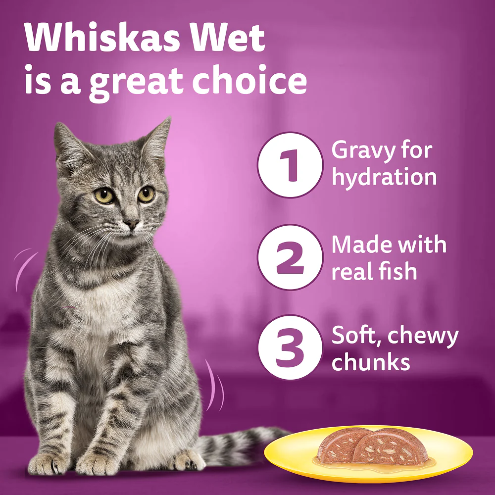 Whiskas Tuna & White Fish Adult (1+ Years) Cat Wet Food - Image 9