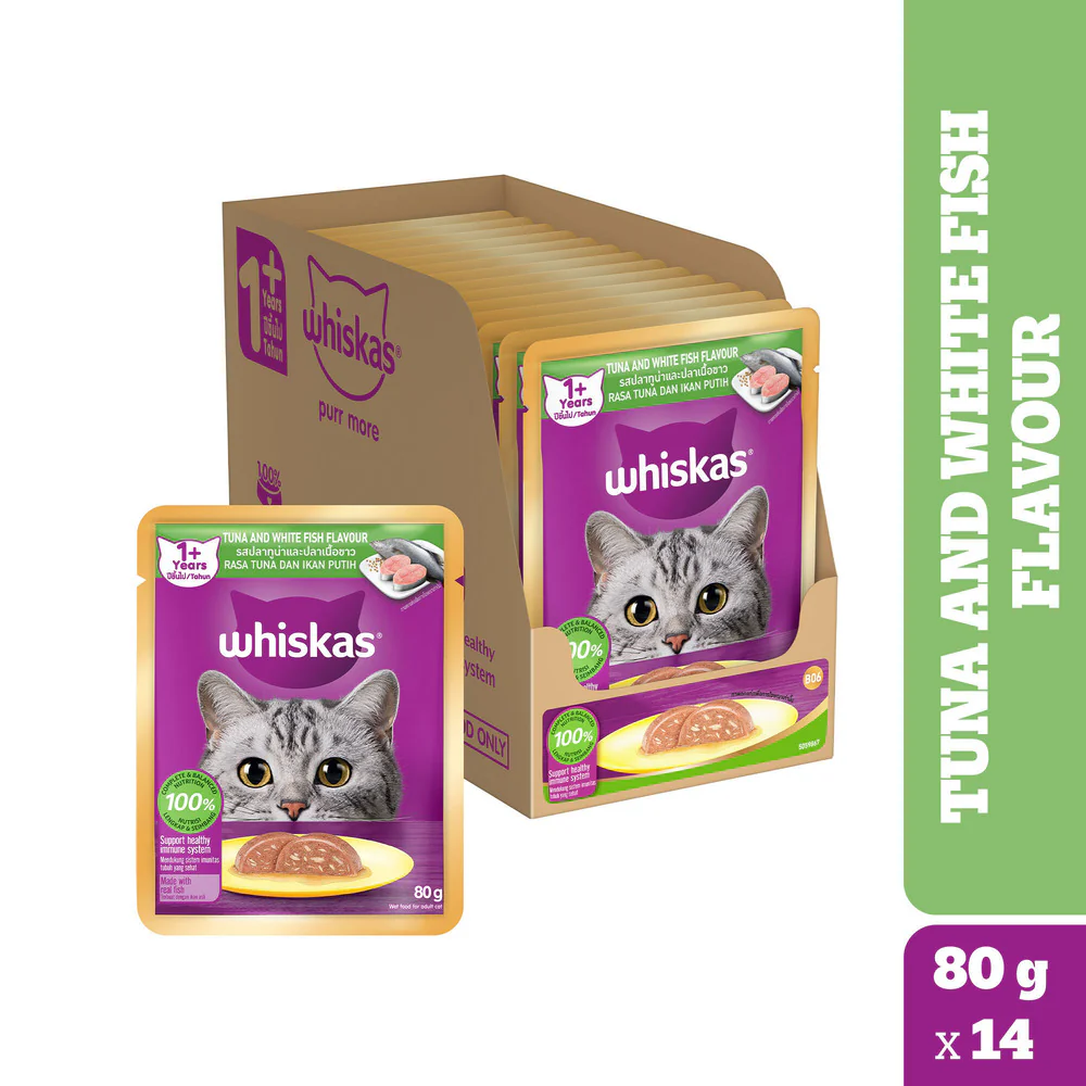 Whiskas Tuna & White Fish Adult (1+ Years) Cat Wet Food - Image 23