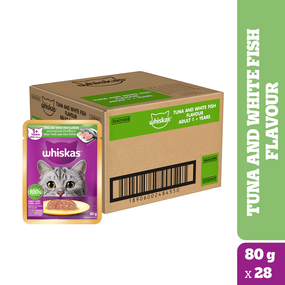 Whiskas Tuna & White Fish Adult (1+ Years) Cat Wet Food - Image 24