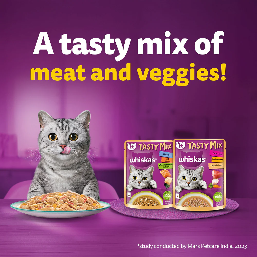 Whiskas Tuna with Kanikama And Carrot in Gravy Tasty Mix Adult Cat Wet Food - Image 10