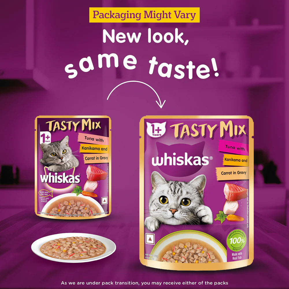 Whiskas Tuna with Kanikama And Carrot in Gravy Tasty Mix Adult Cat Wet Food - Image 18