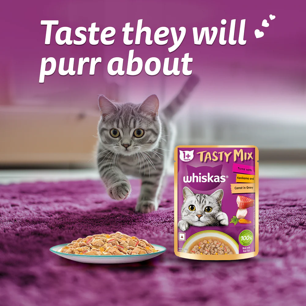 Whiskas Tuna with Kanikama And Carrot in Gravy Tasty Mix Adult Cat Wet Food - Image 20