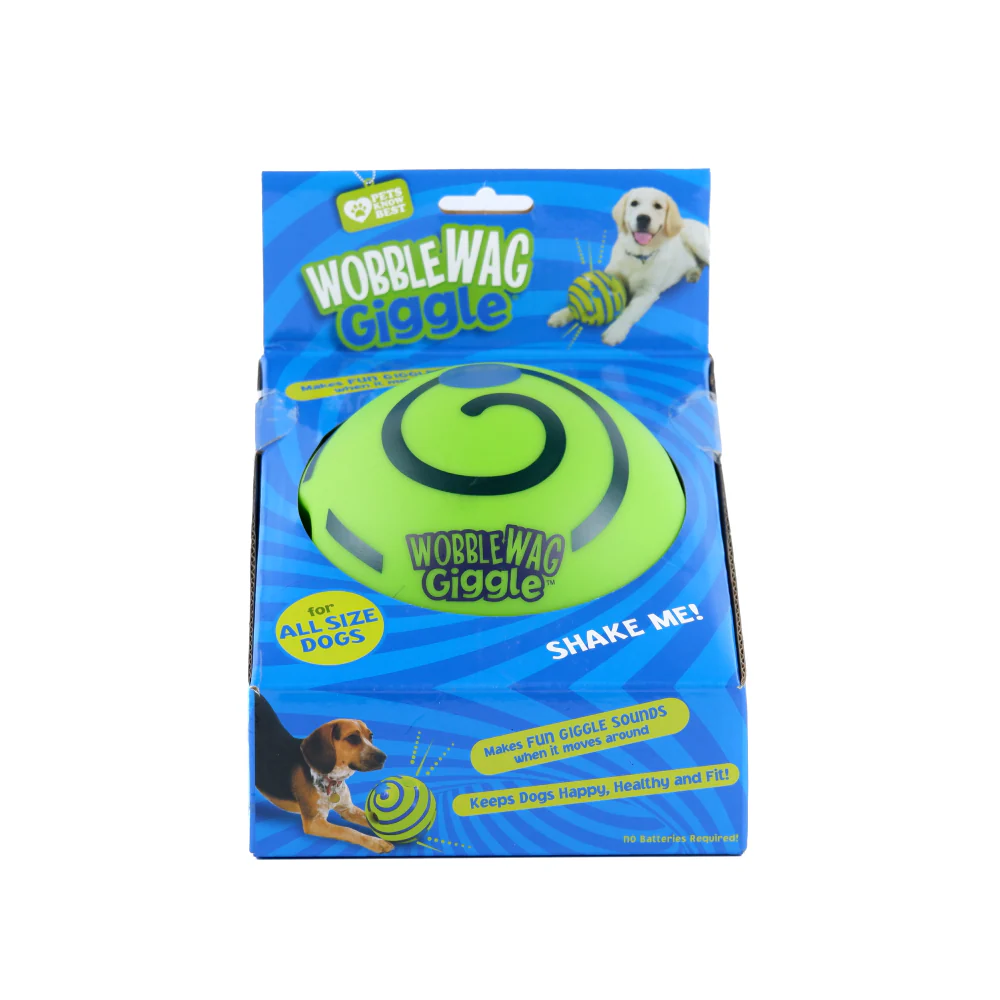 Wobble Wag Giggle Ball Interactive Toy for Dogs | For Medium Chewers (Green) - Image 2
