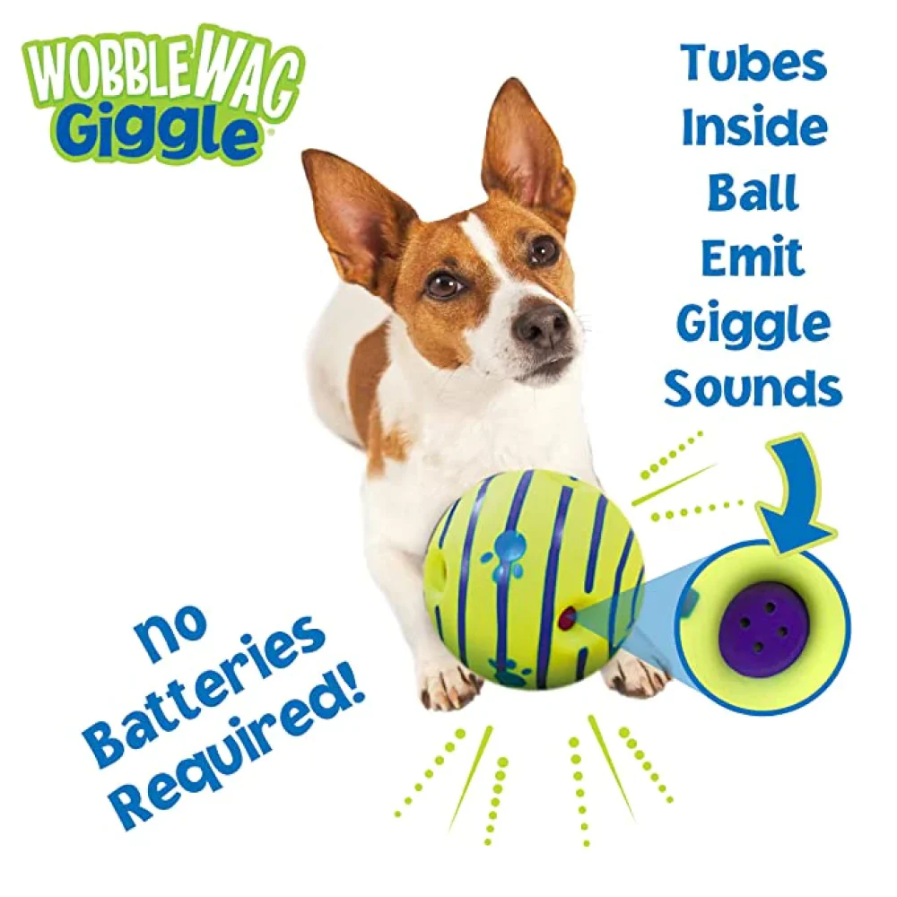 Wobble Wag Giggle Ball Interactive Toy for Dogs | For Medium Chewers (Green) - Image 7