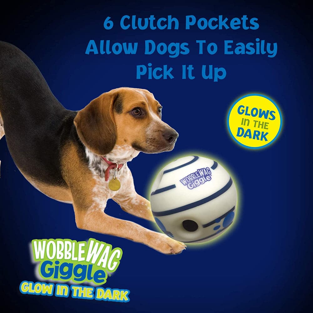 Wobble Wag Giggle Glow in The Dark Interactive Toy for Dogs | For Medium Chewers (White) - Image 6