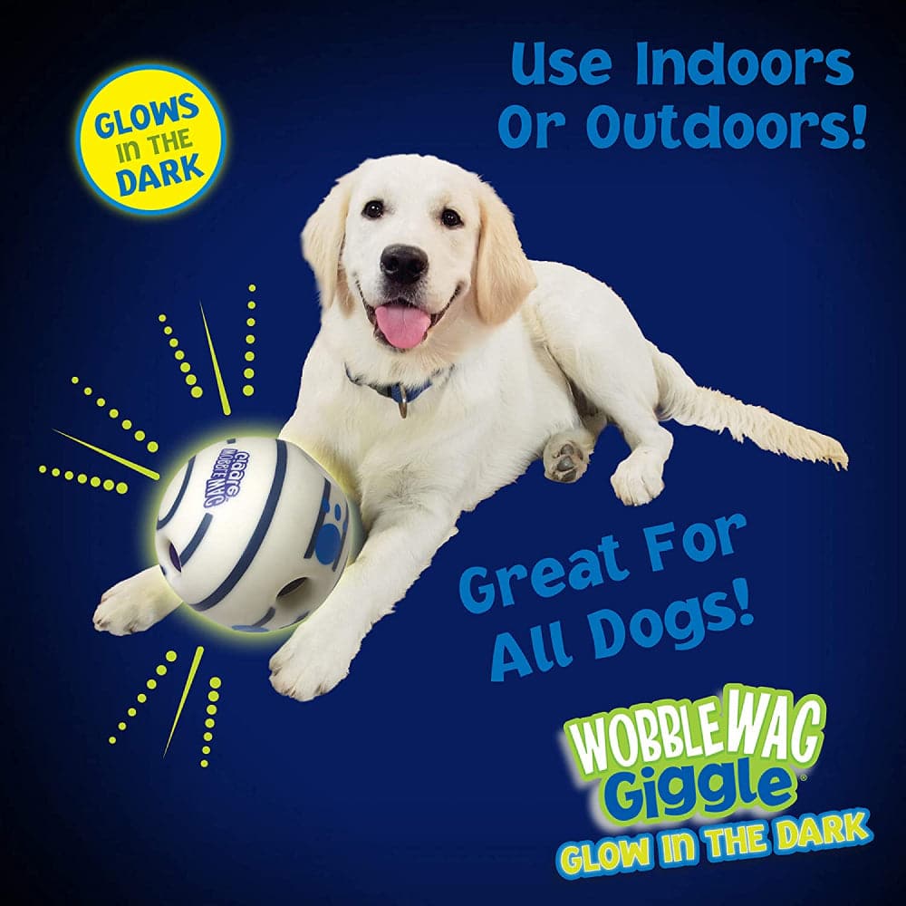 Wobble Wag Giggle Glow in The Dark Interactive Toy for Dogs | For Medium Chewers (White) - Image 7