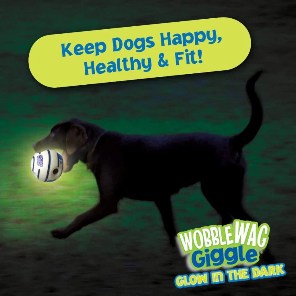 Wobble Wag Giggle Glow in The Dark Interactive Toy for Dogs | For Medium Chewers (White) - Image 8