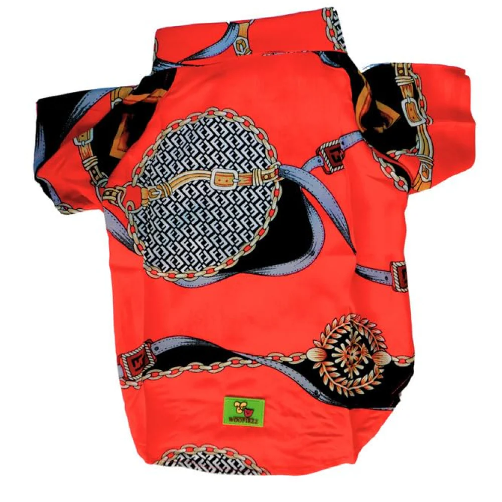 Woofiezz Statement Shirt for Dogs and Cats (Red/Black) - Image 3