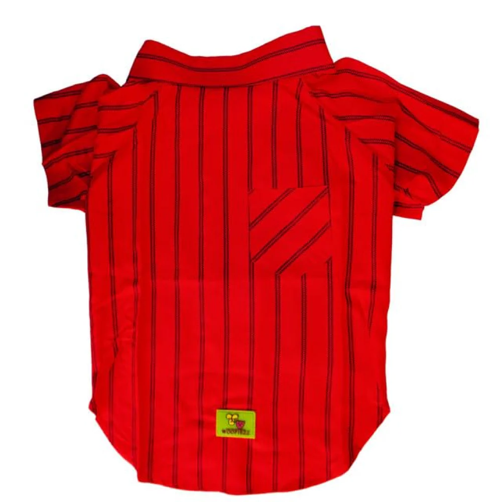 Woofiezz Bold Blaze Party Shirt for Dogs and Cats (Red) - Image 3