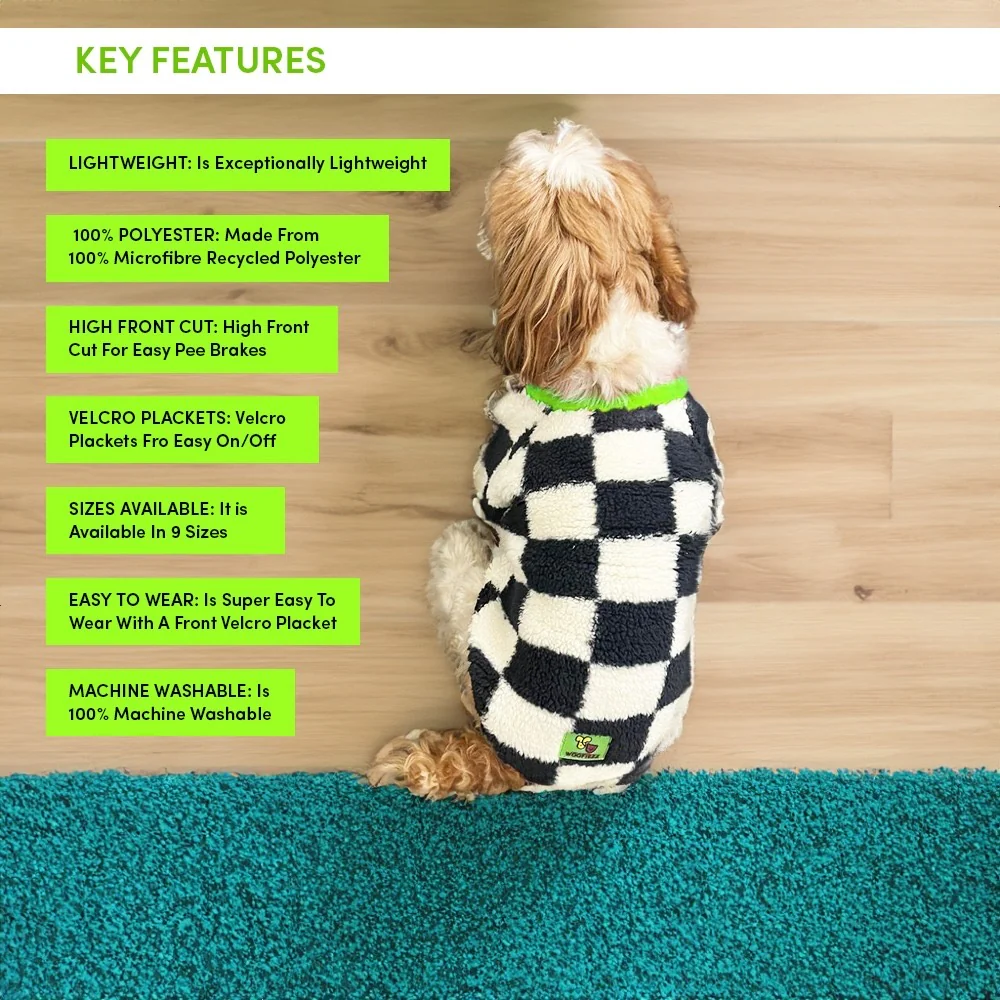 Woofiezz Soft & Cosy Checked Winter Sweater for Dogs and Cats (Green) - Image 4