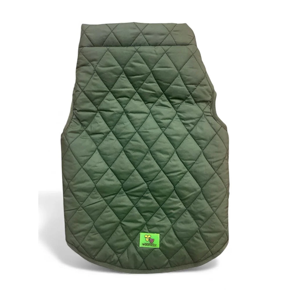 Woofiezz Warm & Comfortable Reversible Winter Jackets for Dogs and Cats (Olive Green) - Image 4