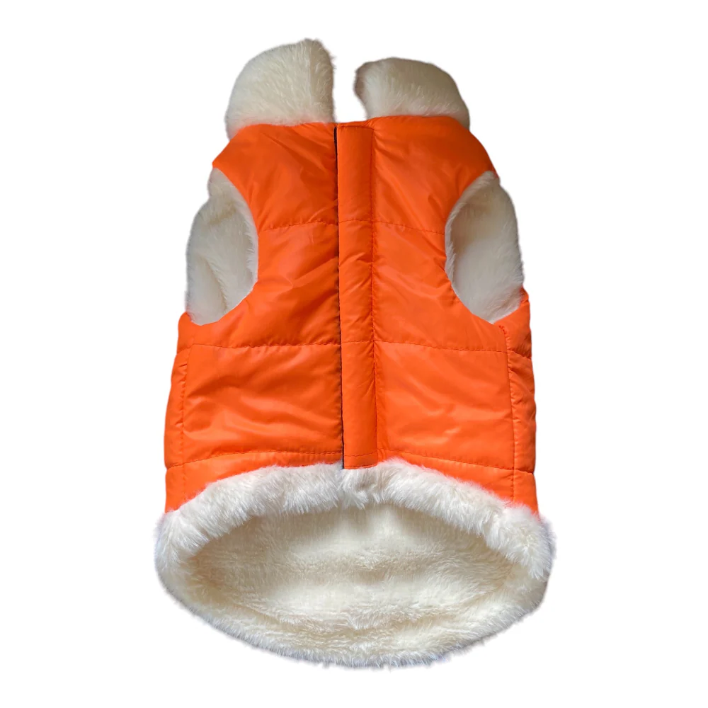 Woofiezz Warm & Comfortable Stylish Jackets for Dogs and Cats (Orange) - Image 2