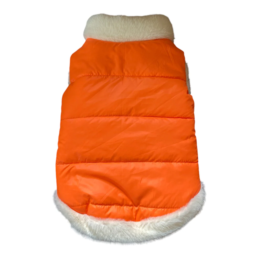 Woofiezz Warm & Comfortable Stylish Jackets for Dogs and Cats (Orange) - Image 4