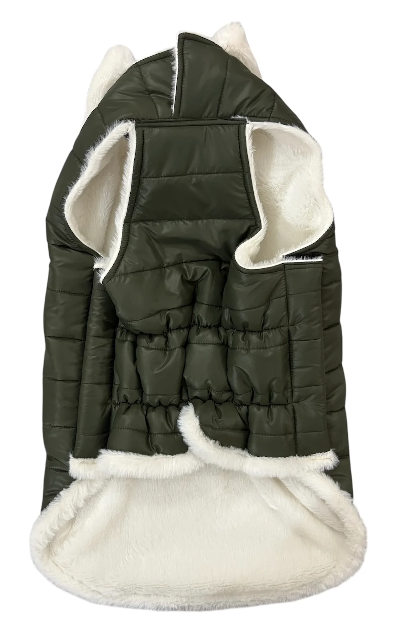 Woofiezz Warm & Comfortable Winter Jackets for Dogs and Cats (Olive Green) - Image 6