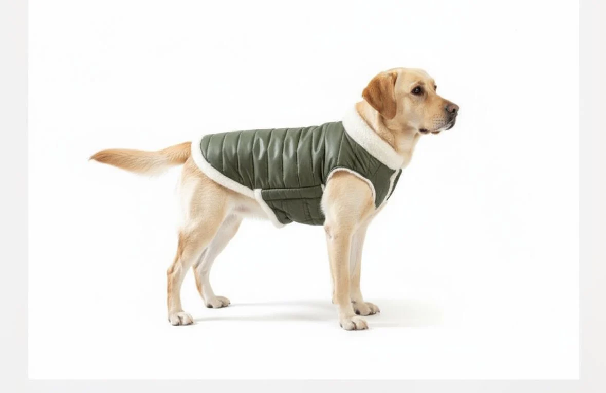 Woofiezz Warm & Comfortable Winter Jackets for Dogs and Cats (Olive Green) - Image 9