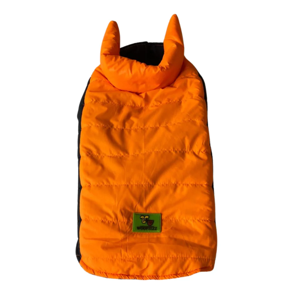 Woofiezz Warm & Comfortable Winter Jackets for Dogs and Cats (Orange/Blue) - Image 3