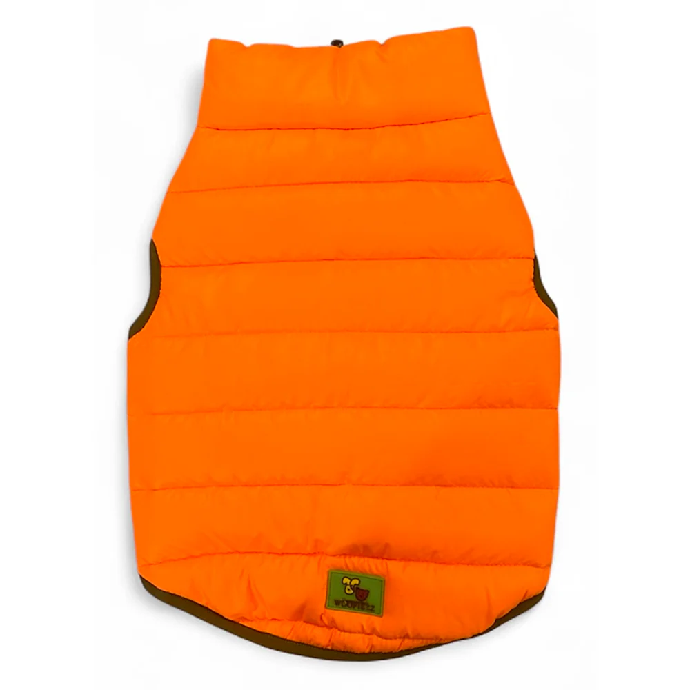 Woofiezz Warm & Comfortable Winter Jackets for Dogs and Cats (Orange/Olive Green) - Image 5