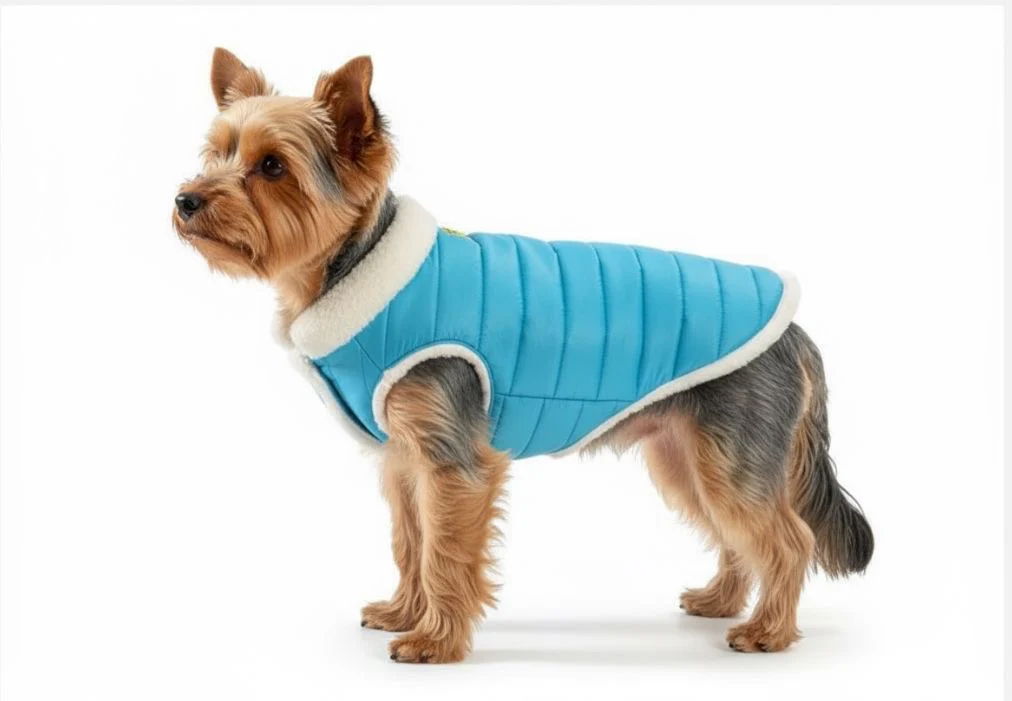 Woofiezz Warm & Comfortable Winter Jackets for Dogs and Cats (Turquoise) - Image 4