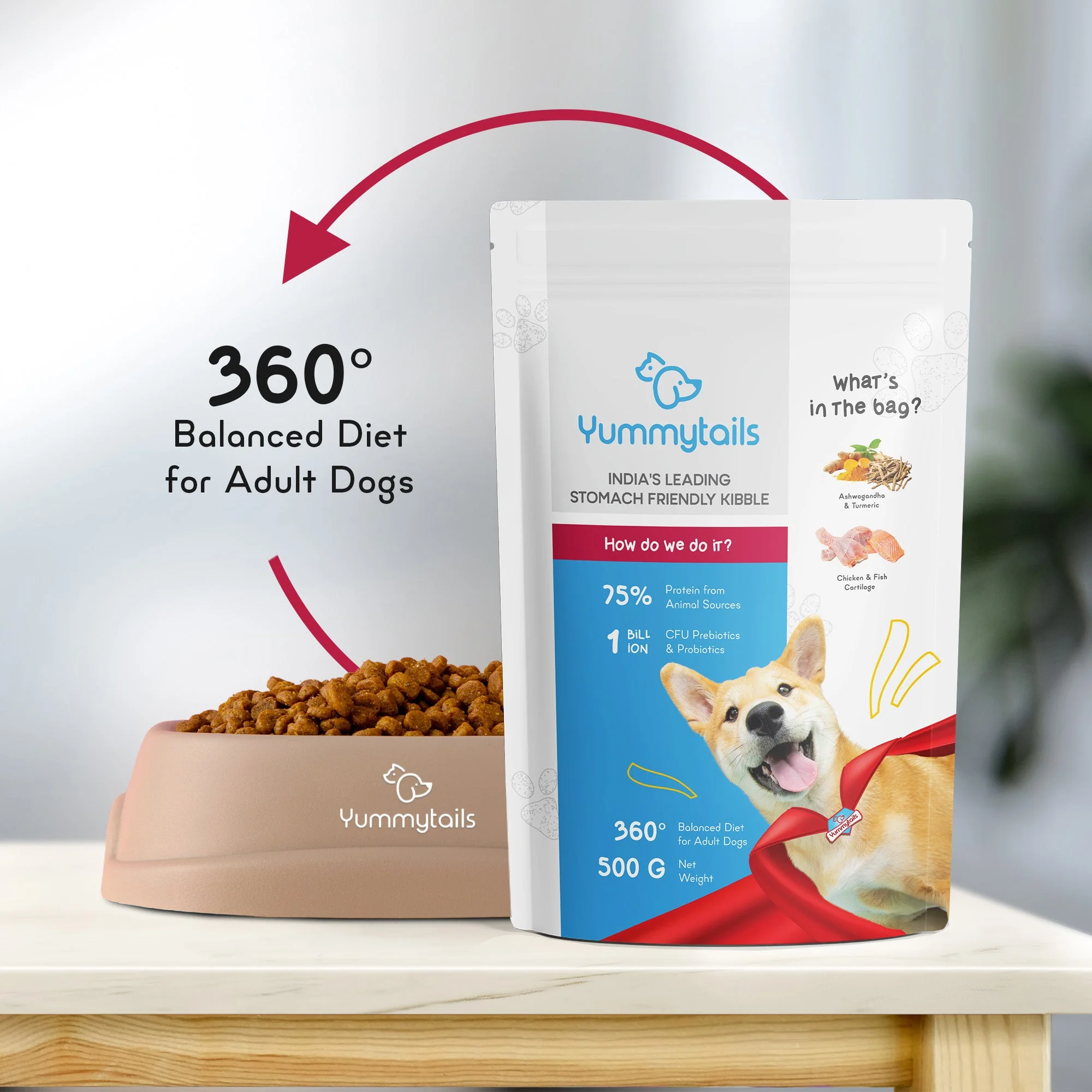 Yummytails Chicken and Fish Premium Adult Medium and Large Dog Dry Food - Image 8