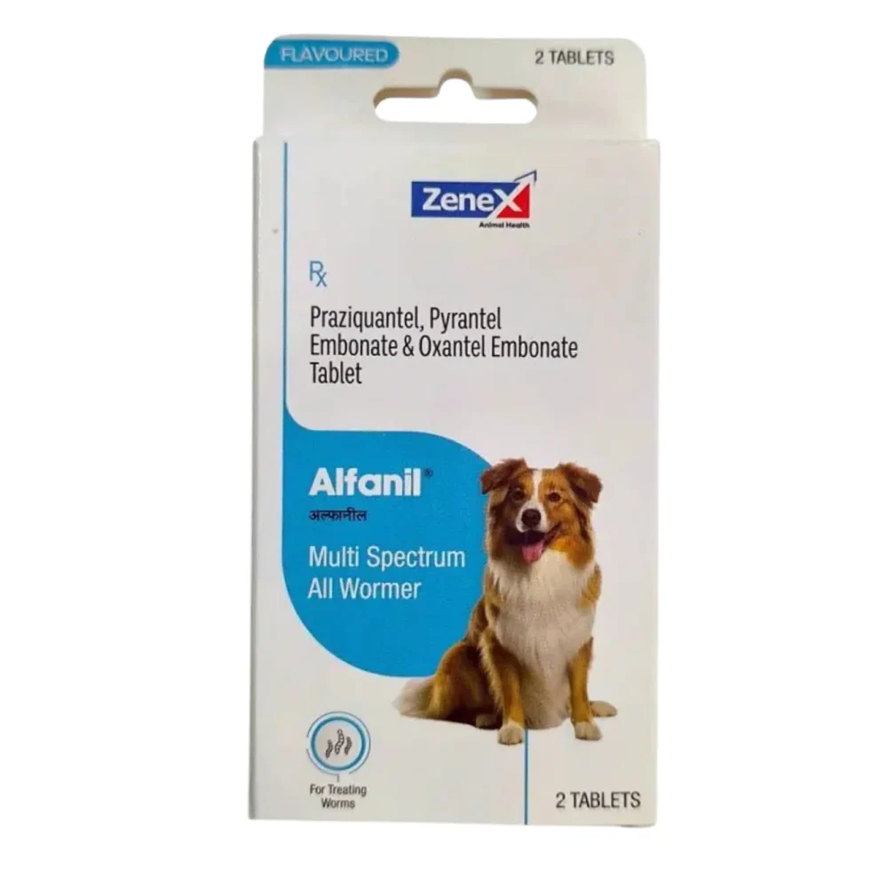 Zenex Alfanil Dewormer Tablet (Praziquantel) for Dogs