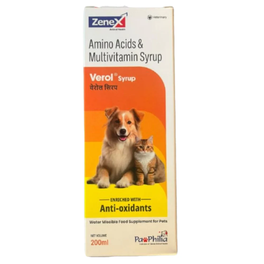Zenex Verol Syrup Multivitamin Supplement for Dogs and Cats - Image 2