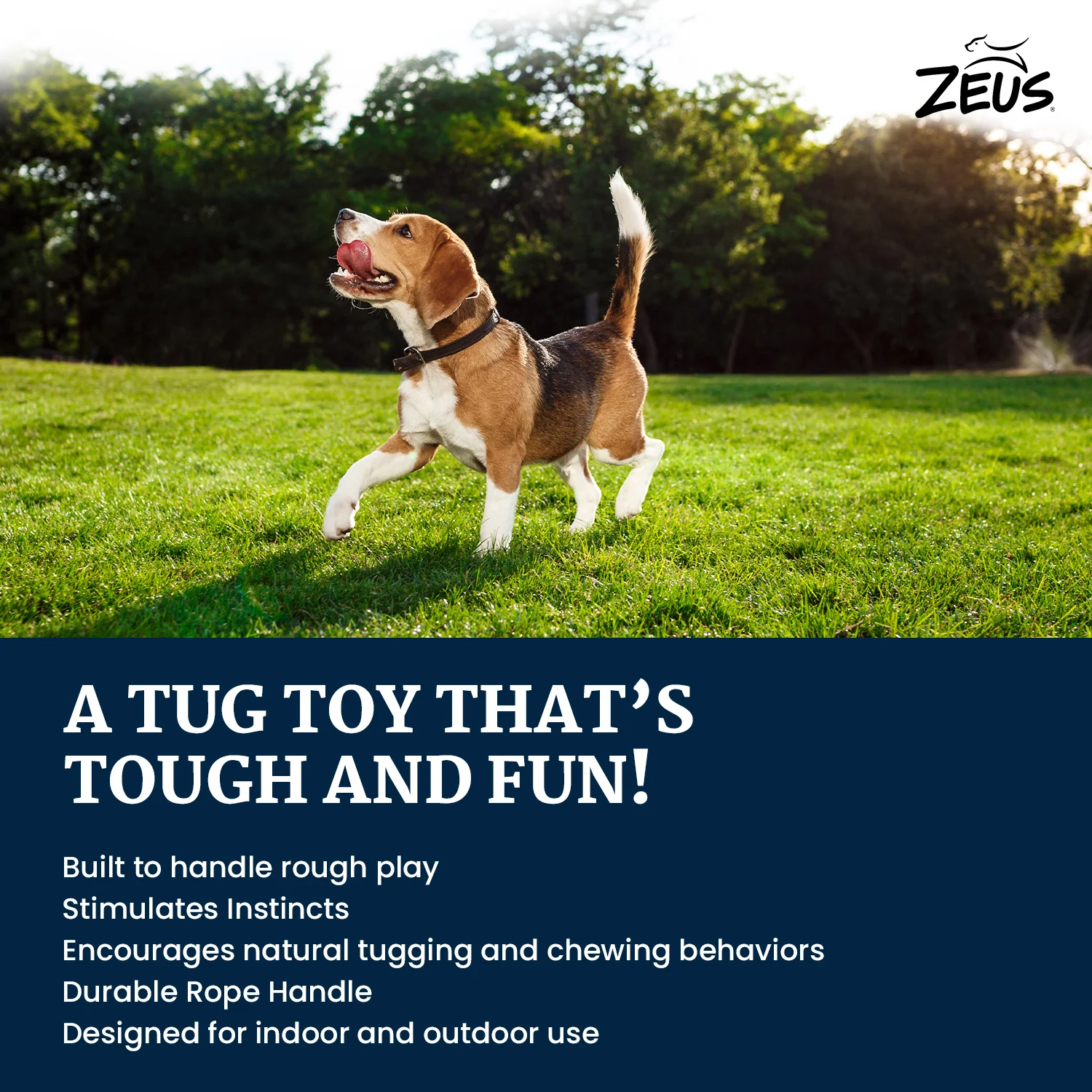 Zeus Rope Ball Tug with Single Hand Loops Toy for Dogs (Yellow) - Image 3