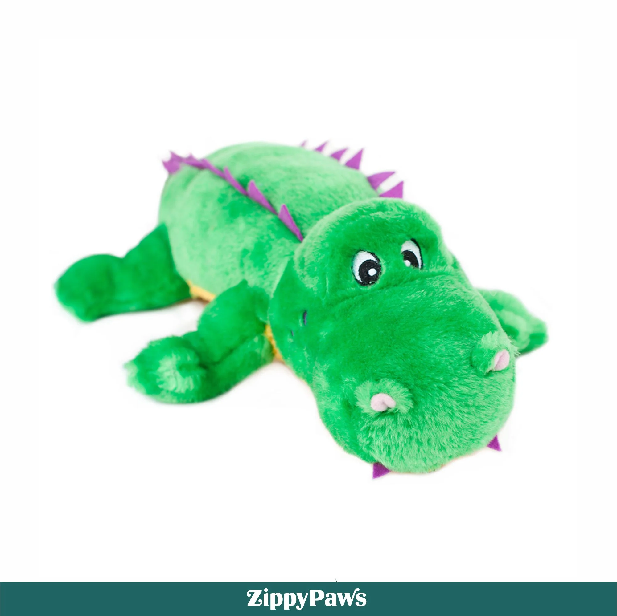 Zippy Paws Alvin the Alligator Grunterz Plush Toy for Dogs - Image 7