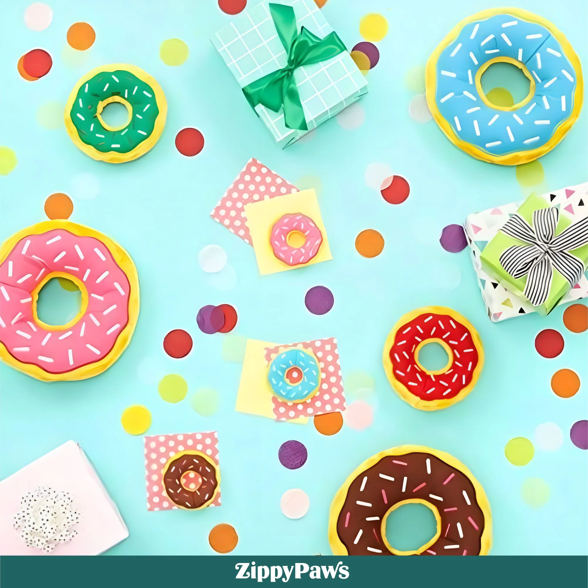 Zippy Paws Blueberry Donutz Plush Toy for Dogs - Image 8