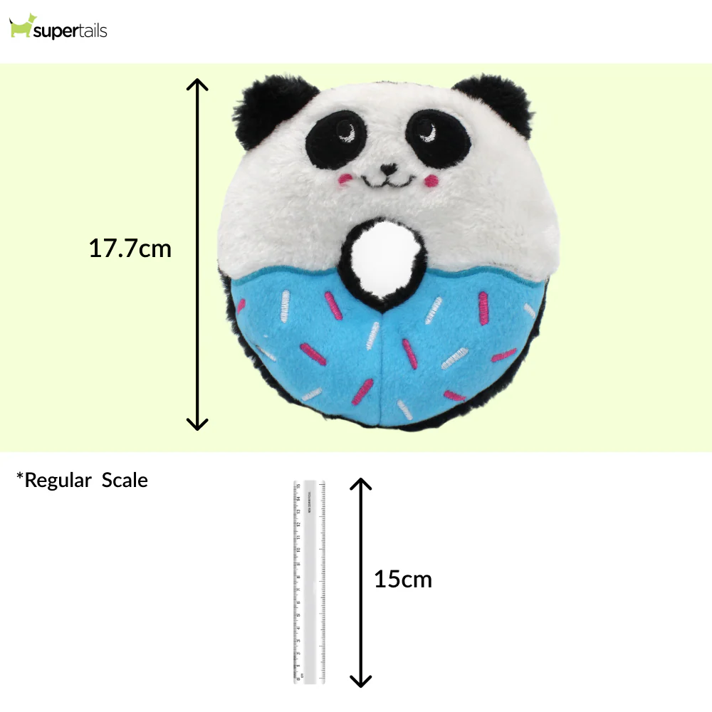 Zippy Paws Buddies Panda Donutz Plush Toy for Dogs - Image 2