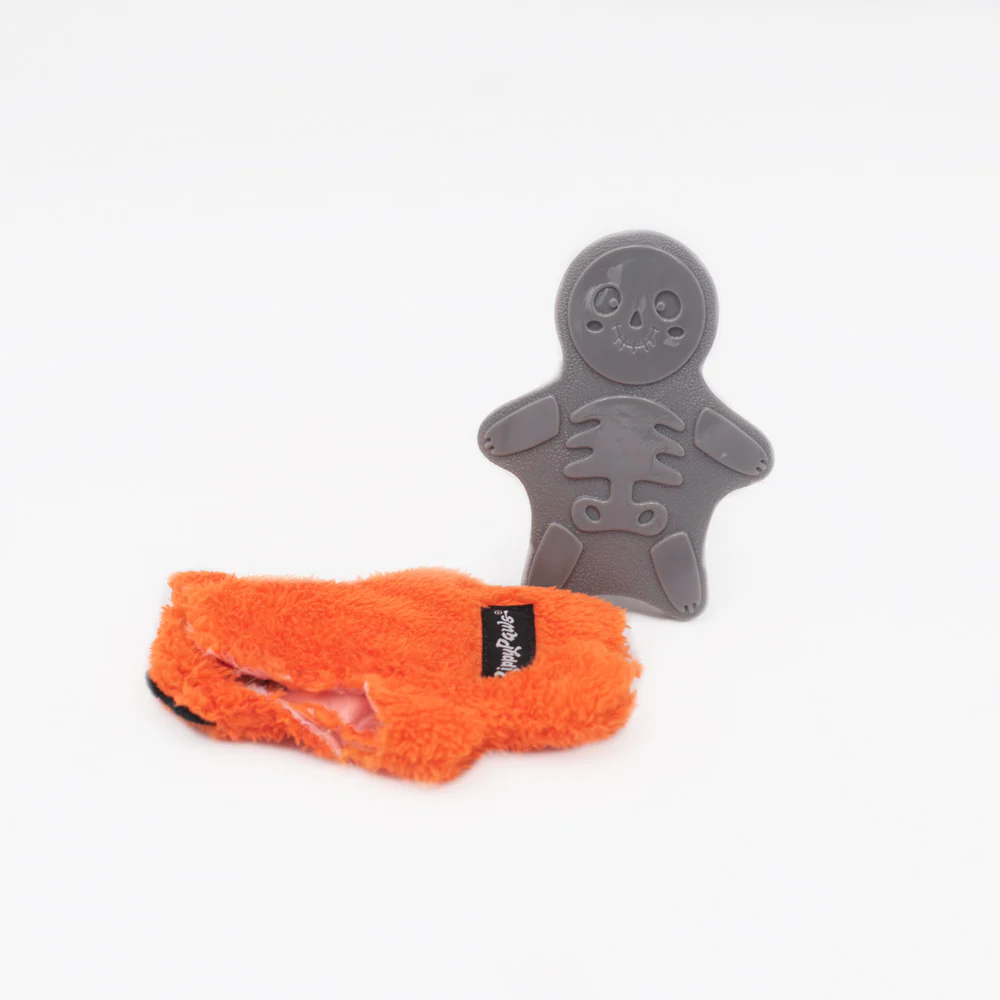 Zippy Paws Halloween Zombie Cat Bonez Plush Toy for Dogs - Image 3