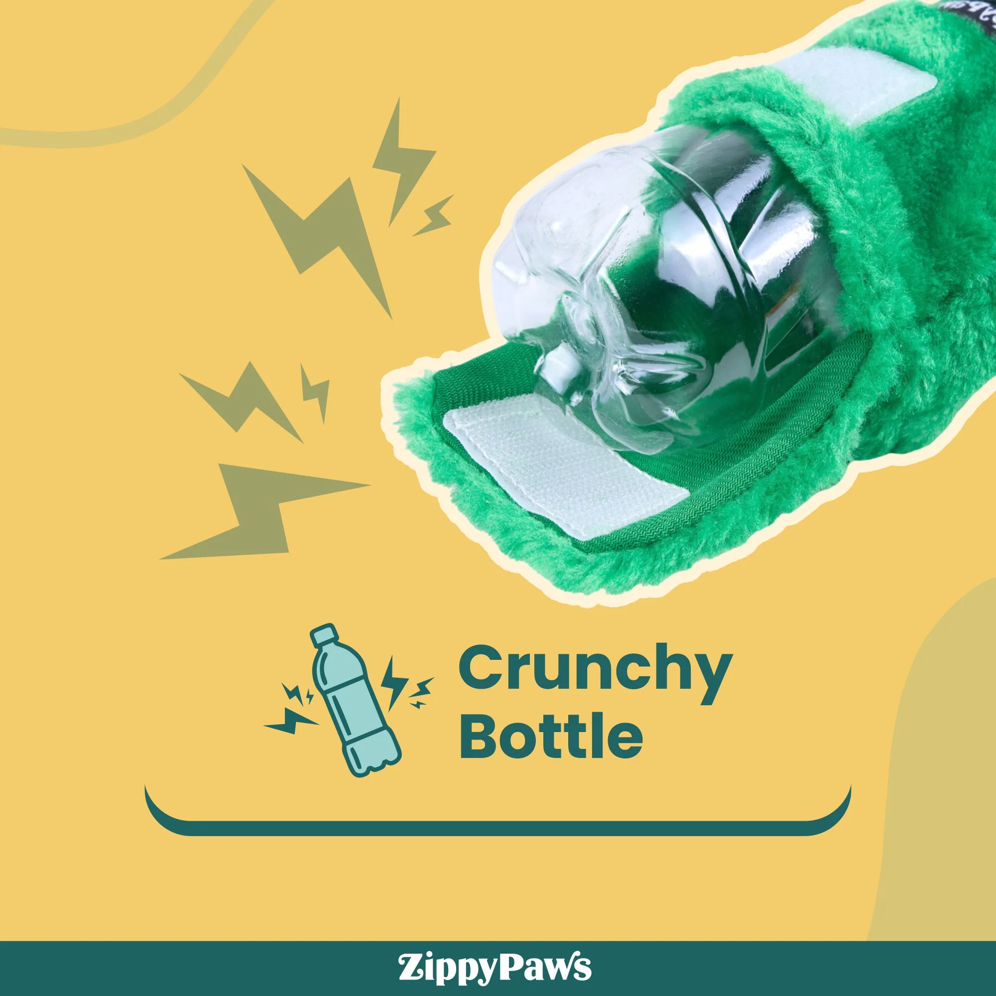 Zippy Paws Happy Hour Champagne Crusherz Plush Toy for Dogs - Image 4