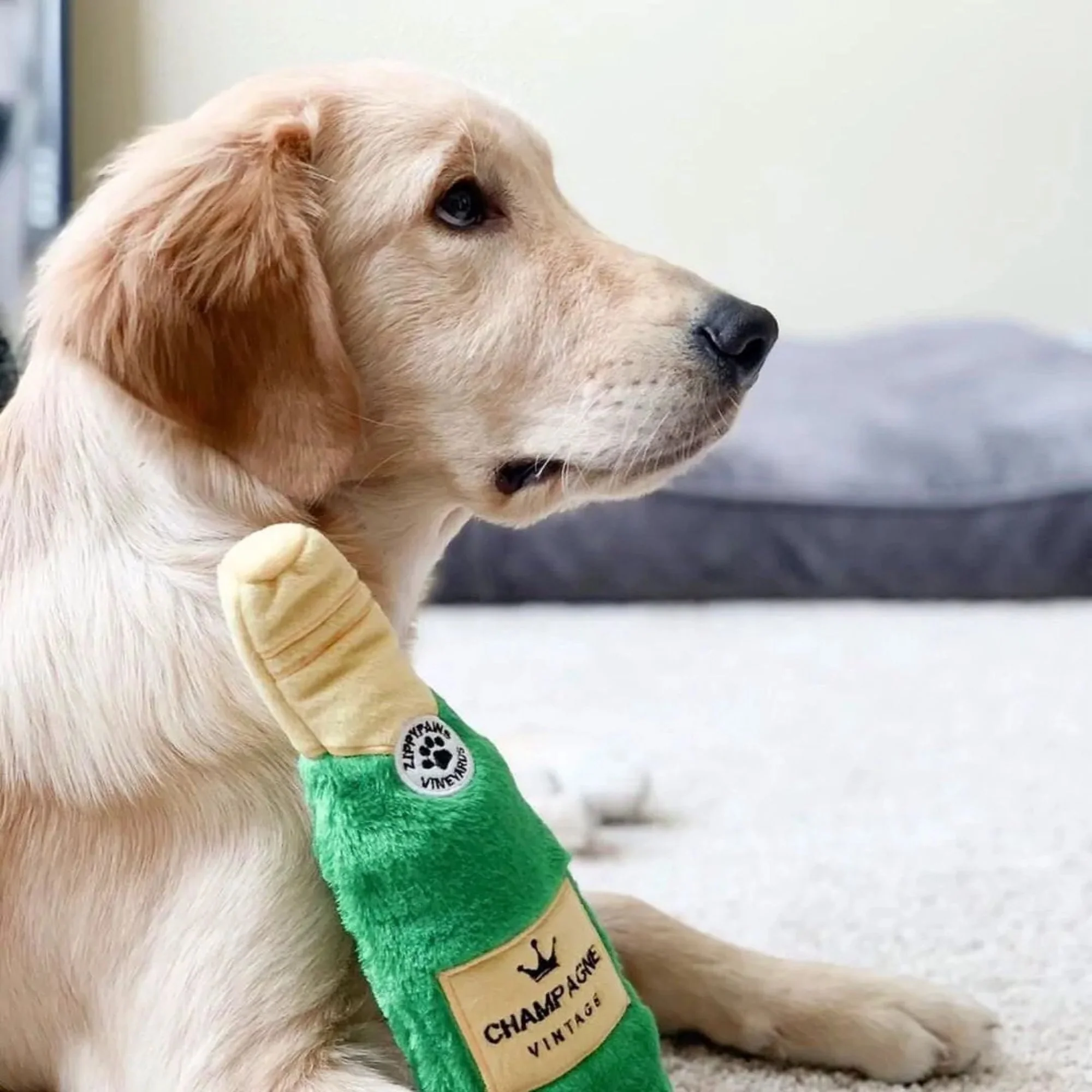 Zippy Paws Happy Hour Champagne Crusherz Plush Toy for Dogs - Image 7