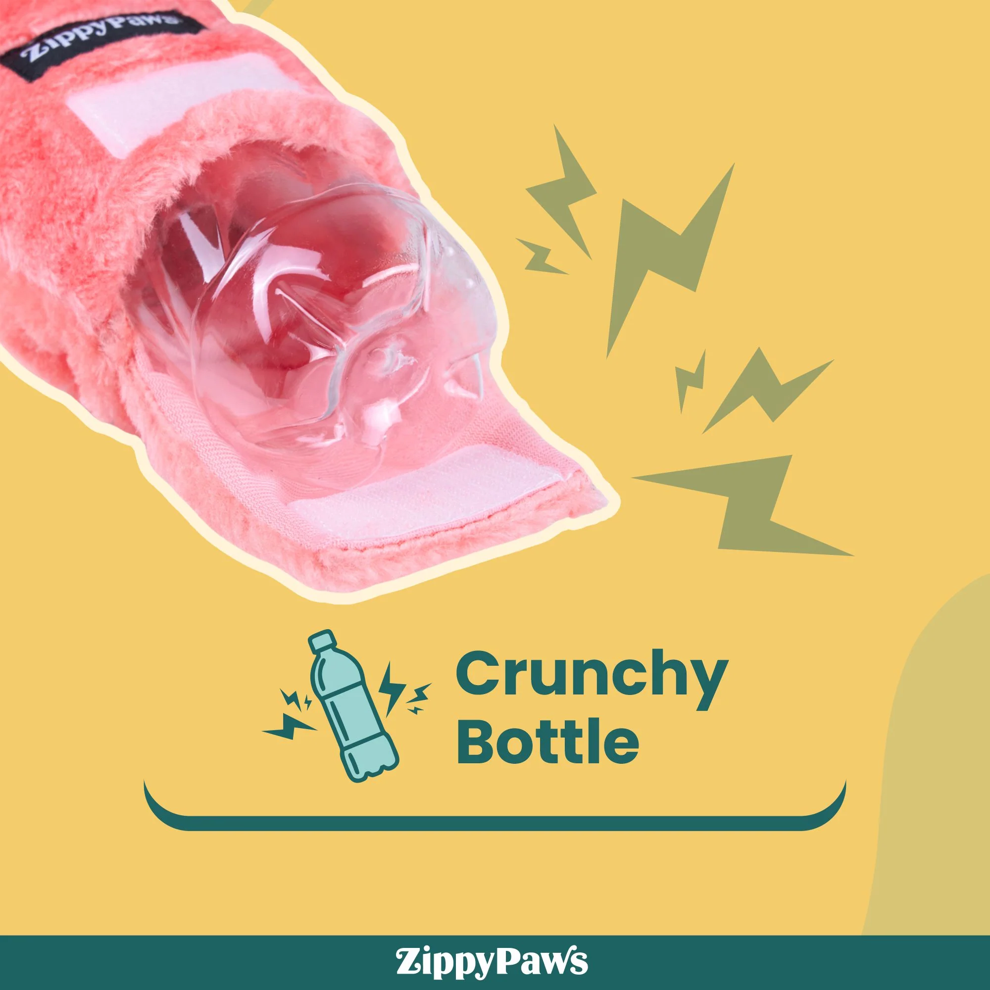 Zippy Paws Happy Hour Rose Crusherz Plush Toy for Dogs - Image 4