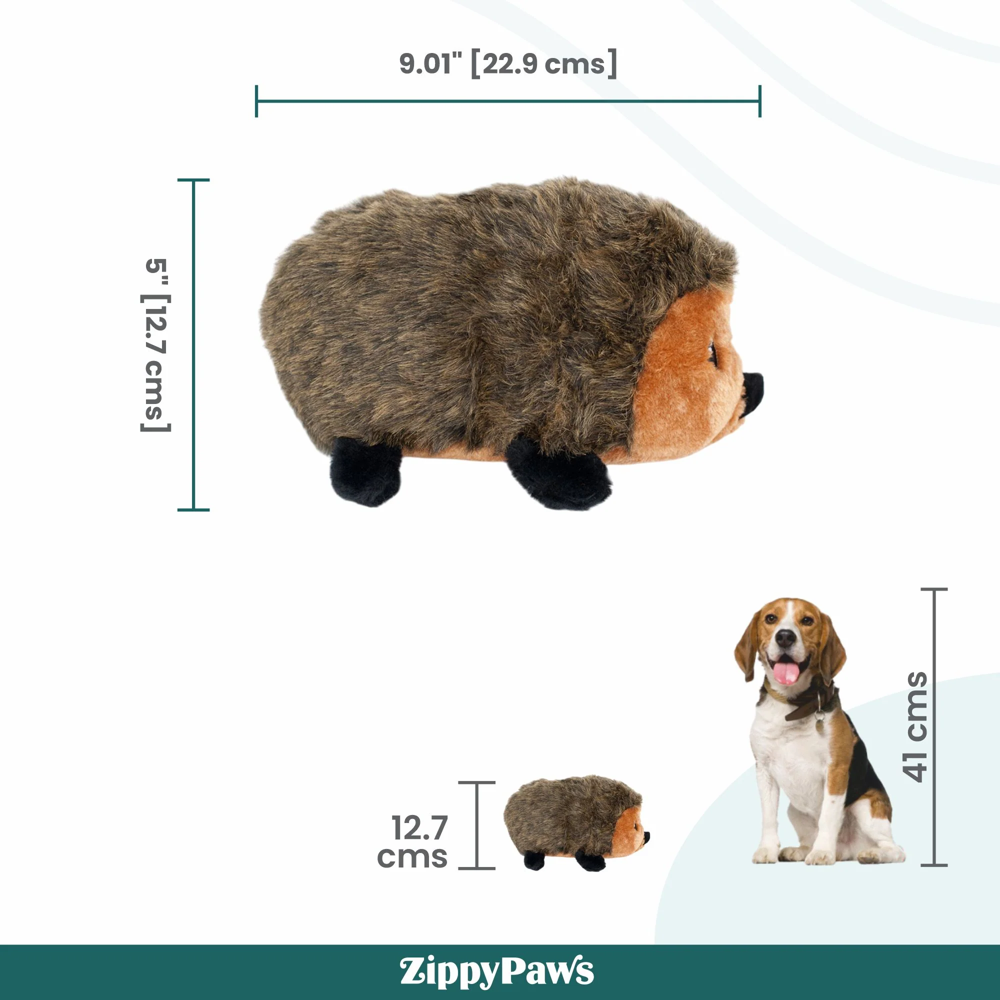 Zippy Paws Hedgehog Grunterz Plush Toy for Dogs - Image 3
