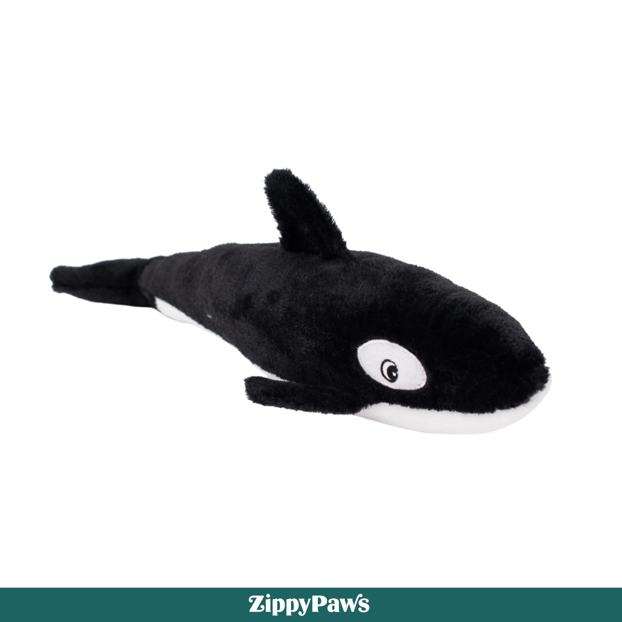Zippy Paws Killer Whale Jigglerz Plush Toy for Dogs - Image 7