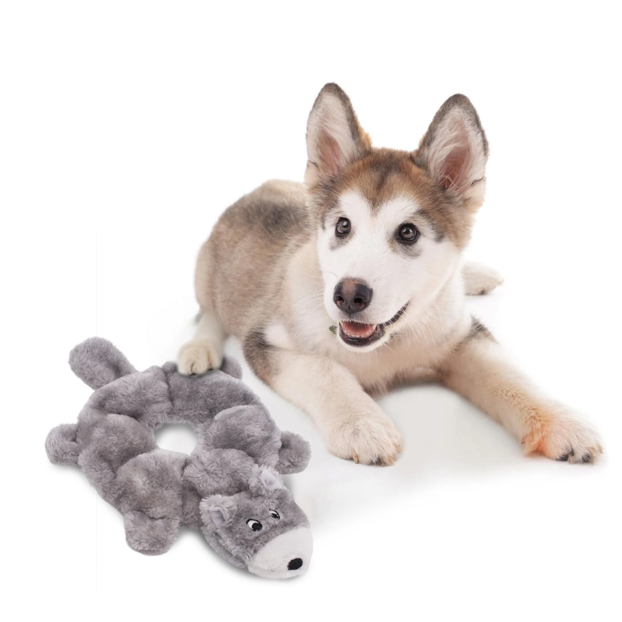 Zippy Paws Loopy Wolf Plush Toy for Dogs - Image 6