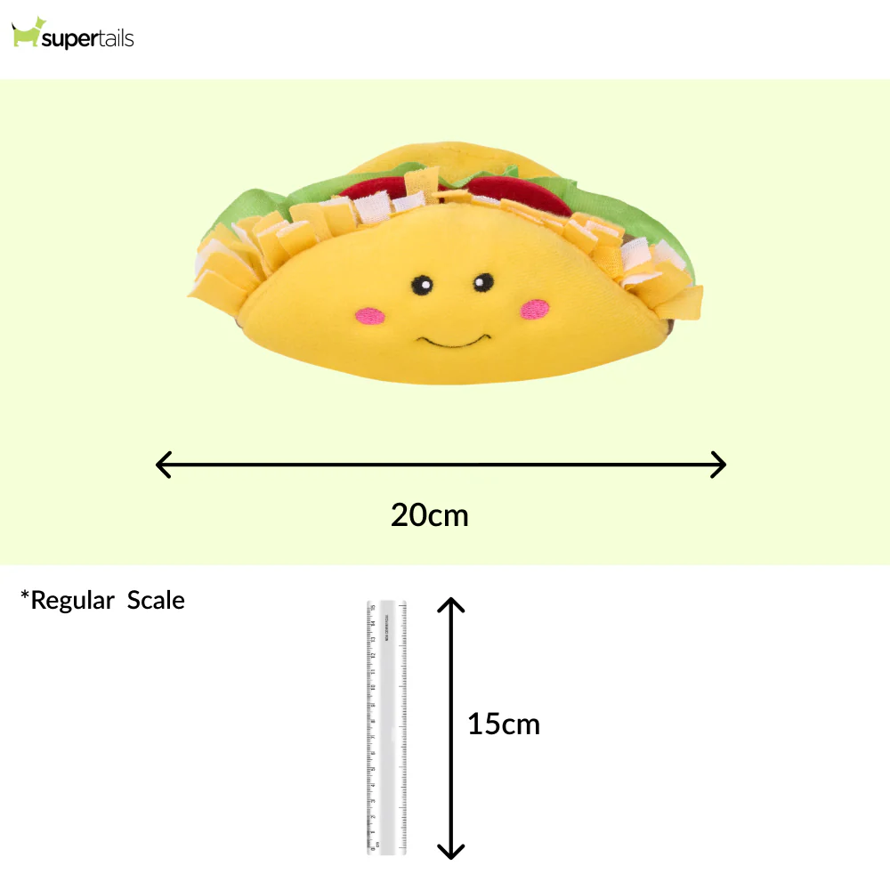 Zippy Paws NomNomz Taco Plush Toy for Dogs - Image 2