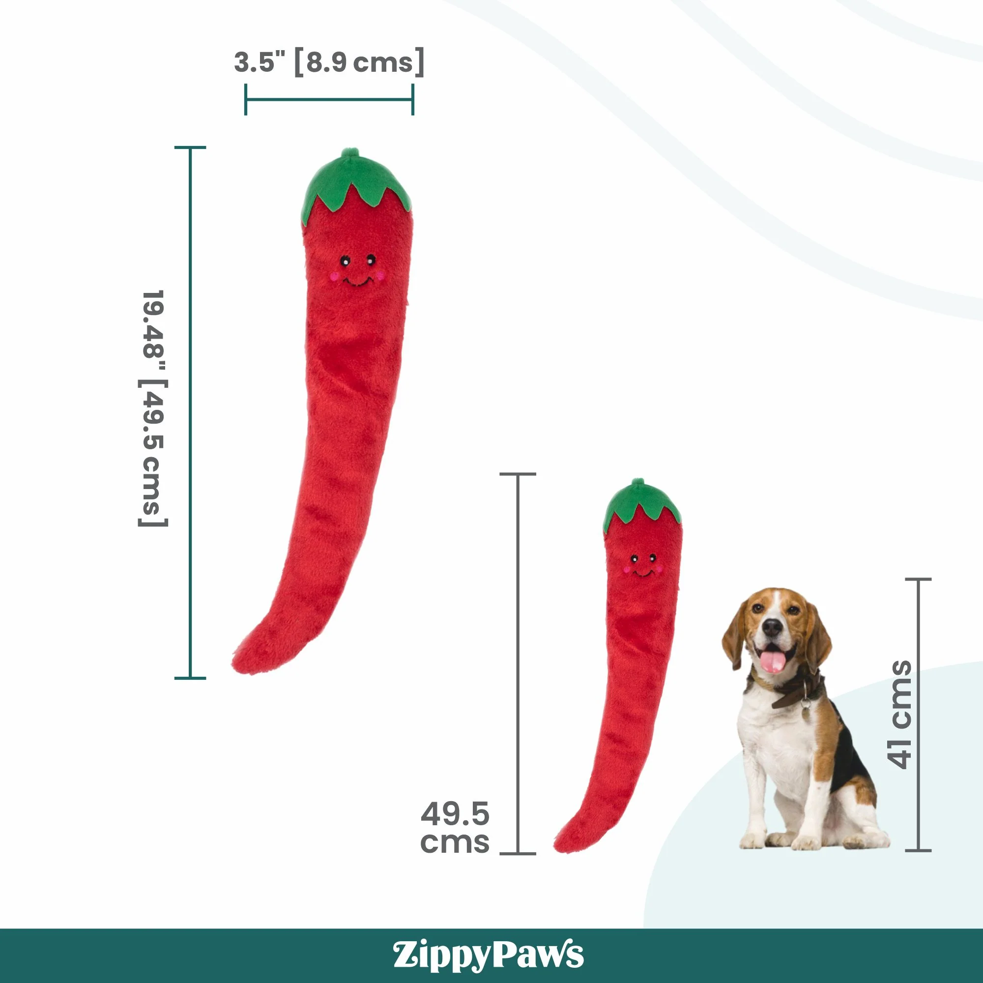 Zippy Paws Pepper Jigglerz Plush Toy for Dogs - Image 3